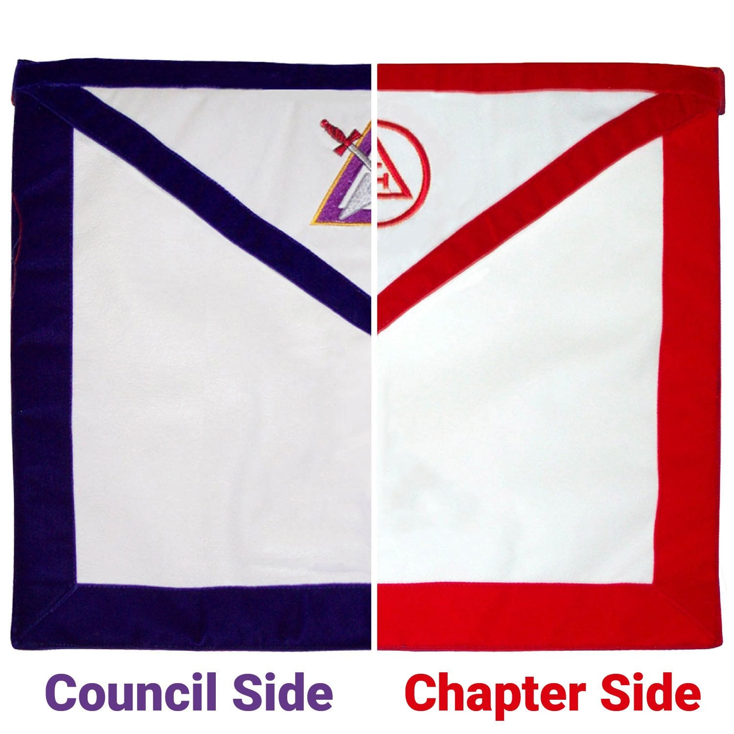 Royal Arch Chapter & Council Apron - Reversible Double-Sided - Bricks Masons