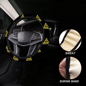 Royal Arch Chapter Steering Wheel Cover - White & Gold - Bricks Masons