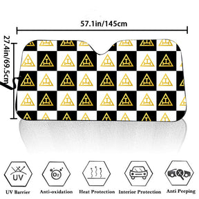 Royal Arch Chapter Windshield Cover - (Gold/White) - Bricks Masons