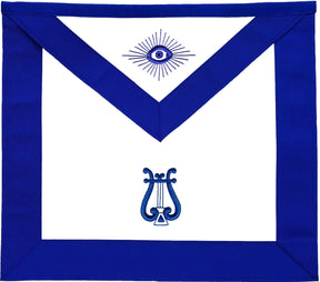 Officers Blue Lodge Officer Apron Set - Blue Ribbon Machine Embroidery (Set of 19) - Bricks Masons