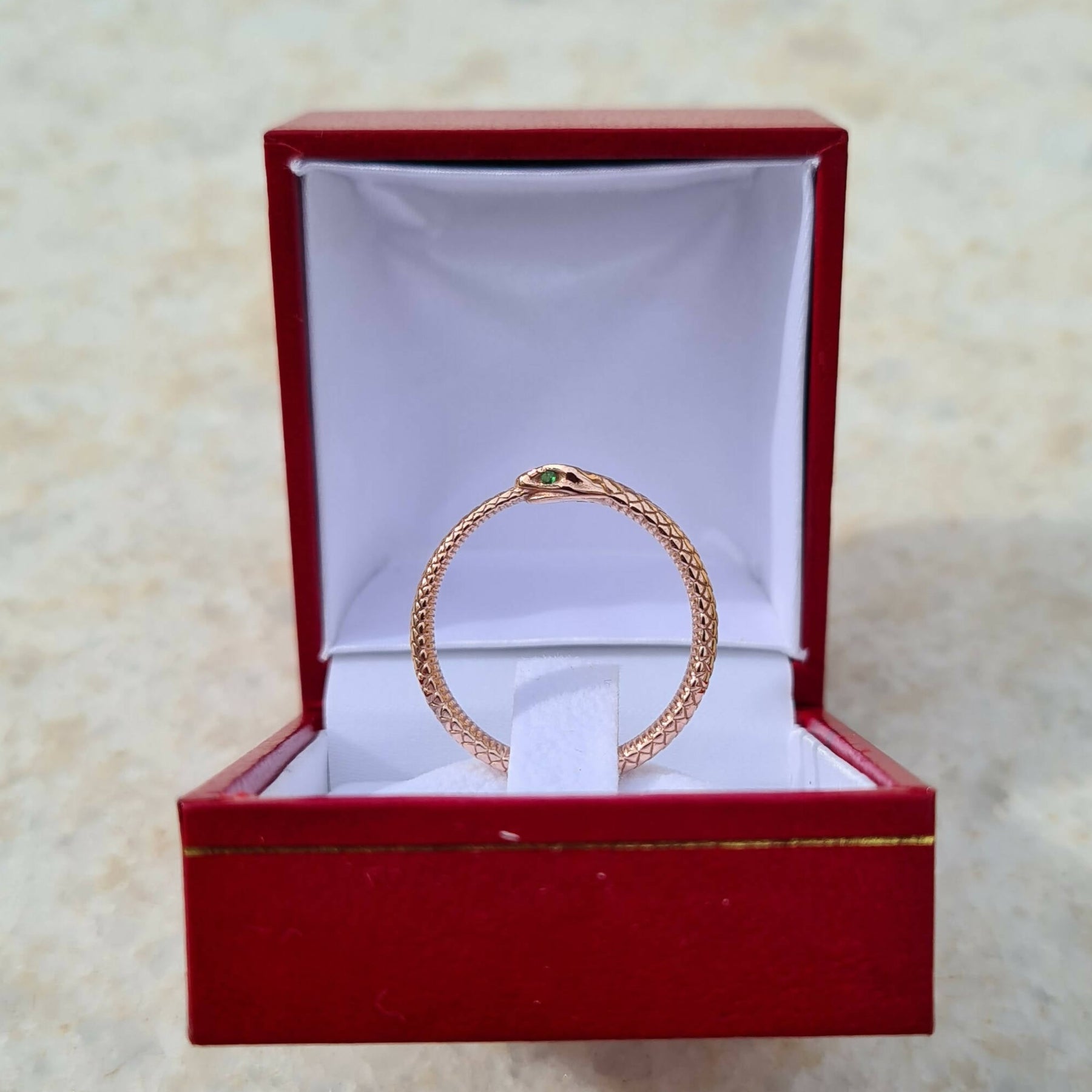 Ring - Ouroboros Symbol 9K Rose Gold - Bricks Masons